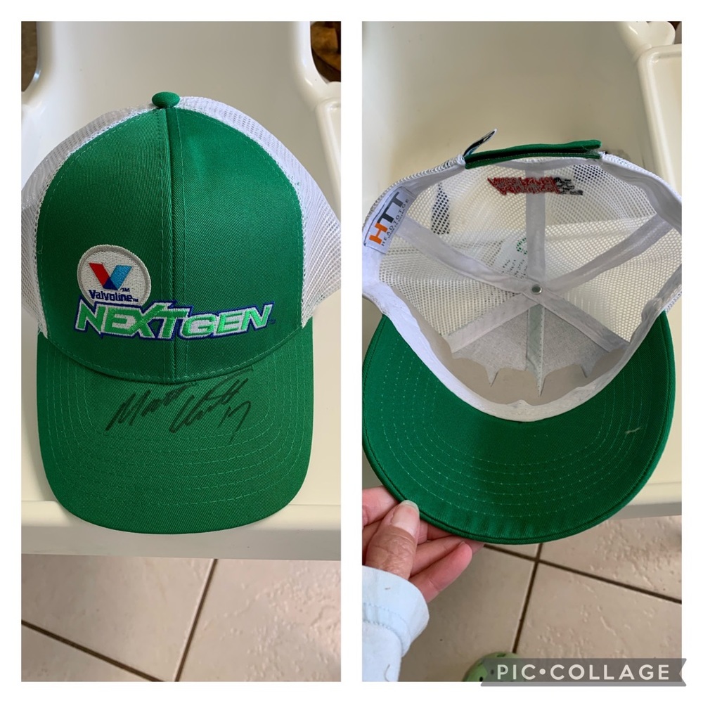 NWT 2012 OS Signed Matt Kenseth #17 HTT Green/white Next Gen Valvoline snap Cap